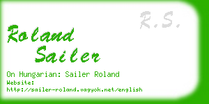 roland sailer business card